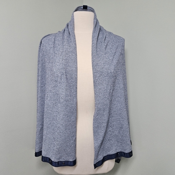 Lululemon Vinyasa Scarf Rulu Mini Check Pique Caspian Blue Heathered Inkwell OS - Picture 3 of 14